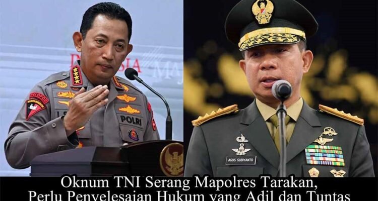 Oknum TNI Serang Mapolres Tarakan